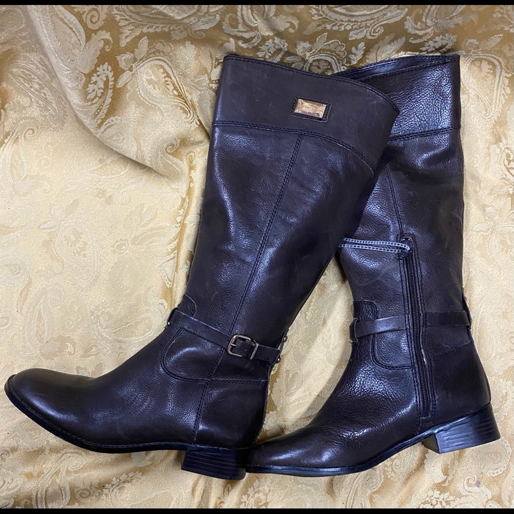 Antonio Melini Black Leather Boots - Size 8